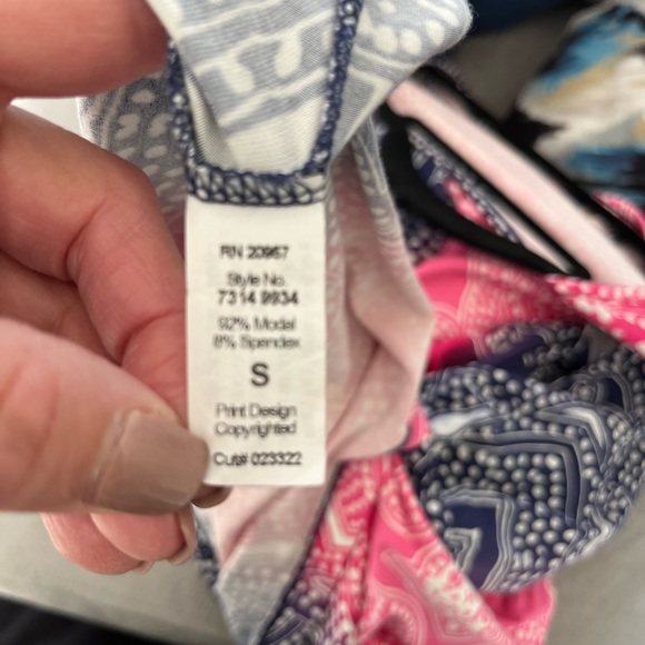 Tori Richards Honolulu Casbah Karley Dress Beach Cover up Blue Pink Size S - Picture 9 of 11